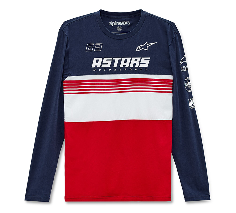 Alpinestars Lang-Shirt LS Turbo 63 Blau Rot