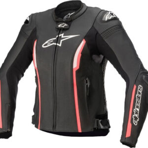 Alpinestars Lederjacke Stella Missile V2  Schwarz Diva Pink Gr. 44