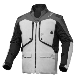 Modeka Textiljacke Aeris II Hellgrau Schwarz