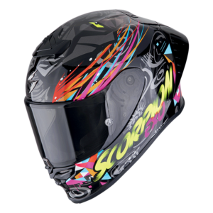 Scorpion Helm EXO-R1 EVO II Air Savage Schwarz Blau Pink