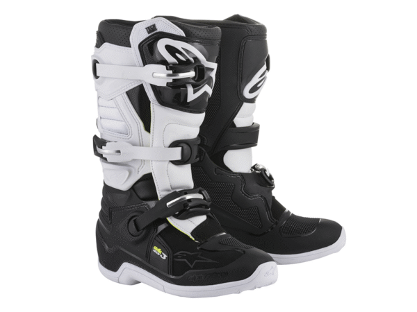 Motocross Stiefel Tech 3 Damen Schwarz Weiß