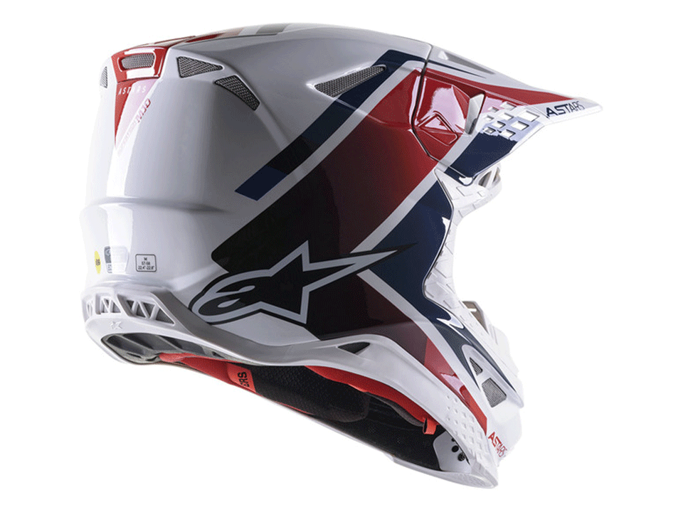 Carbon Cross Helm Supertech S-M10 Meta 2 Weiß Rot-L – Bild 2