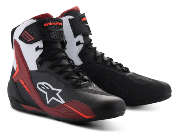 Alpinestars Motorrad Schuh Faster-4 Schwarz Rot Weiß