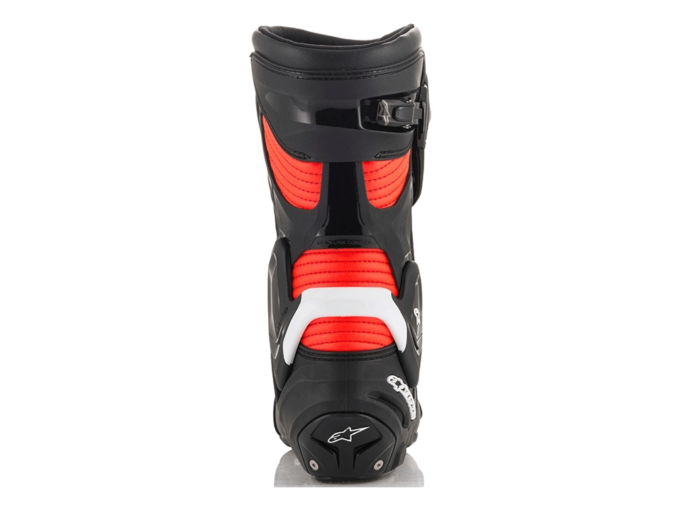 Alpinestars Stiefel SMX PLUS V2 Schwarz Weiß Fluo Rot – Bild 5