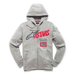 Alpinestars ZIP Hoodie TITLE Grau Rot
