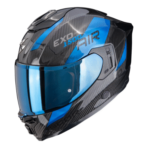 Scorpion Integralhelm EXO-1500 Carbon Air Platted Schwarz Blau