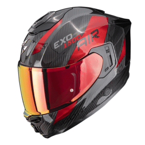 Scorpion Integralhelm EXO-1500 Carbon Air Platted Schwarz Rot