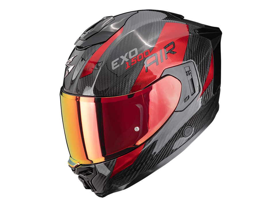 Scorpion Integralhelm EXO-1500 Carbon Air Platted Schwarz Rot