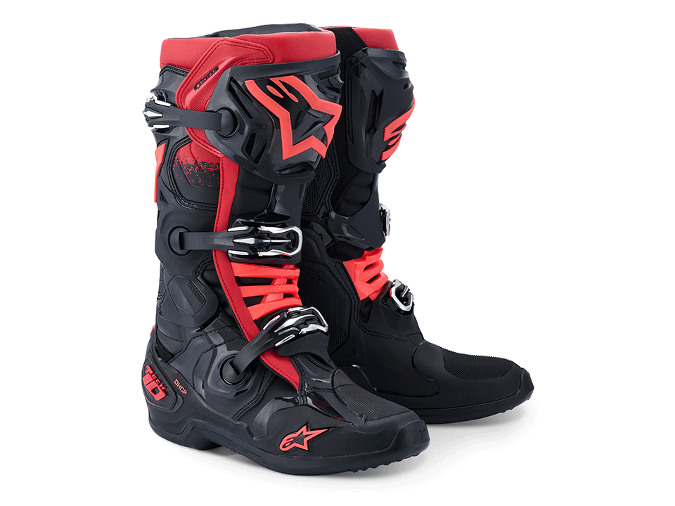 Alpinestars Stiefel Tech 10 Schwarz Neon Orange