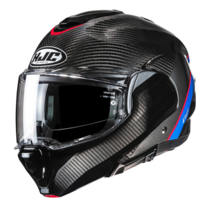 HJC Carbon Klapp-Systemhelm F100 STAN Schwarz Blau Rot