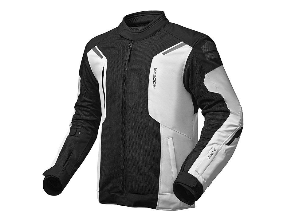 Modeka Textiljacke Khao Air II Schwarz Hellgrau