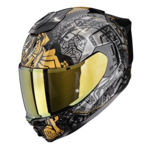 Scorpion Integralhelm EXO-1500 Air Apus Schwarz Grau Gold