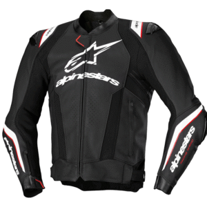 Alpinestars Lederjacke Missile V3 Ignigtion Schwarz Weiß Rot