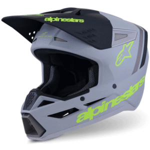 Alpinestars Crosshelm S-M3 Radium Matt Grau Neon Gelb