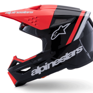 Alpinestars Crosshelm S-M3 Radium Schwarz Fluo Rot
