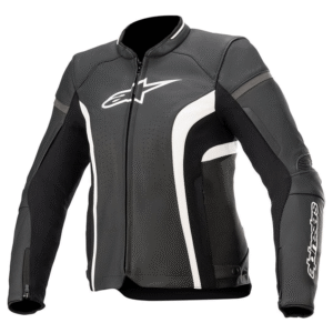Alpinestars Lederjacke Damen Kira V2 Schwarz-Weiß