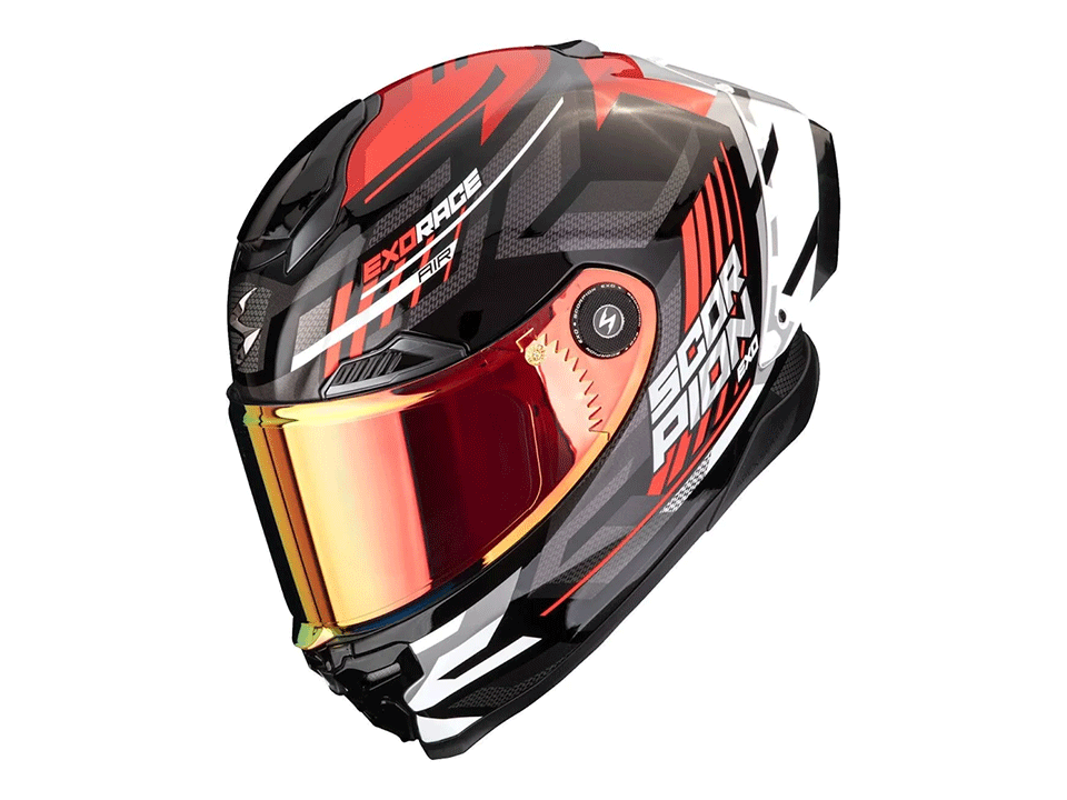 Scorpion Integralhelm EXO-RACE AIR Kobra Schwarz-Rot
