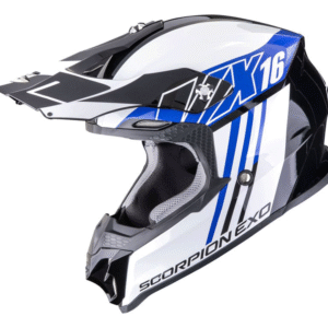 Scorpion Crosshelm VX 16 EVO AIR Lignes Weiß Blau