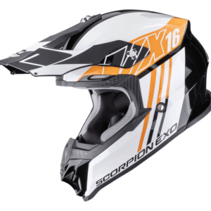 Scorpion Crosshelm VX 16 EVO AIR Lignes Weiß Orange
