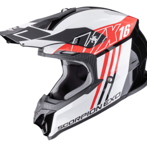 Scorpion Crosshelm VX 16 EVO AIR Lignes Weiß Rot