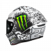 HJC Helm RPHA1 V2 Carbon Snow Diablo Schwarz Weiß – Bild 2
