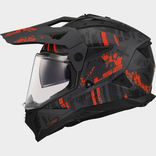 LS2 Helm MX436 Pioneer II EVO Matt Schwarz Rot – Bild 2