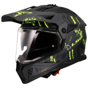 LS2 Helm MX436 Pioneer II EVO Matt Schwarz Neon Gelb