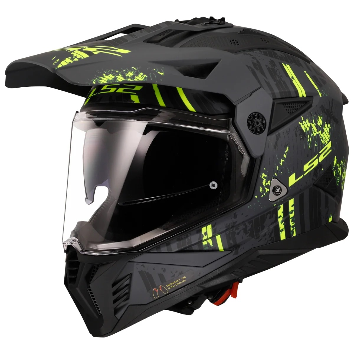 LS2 Helm MX436 Pioneer II EVO Matt Schwarz Rot – Bild 3