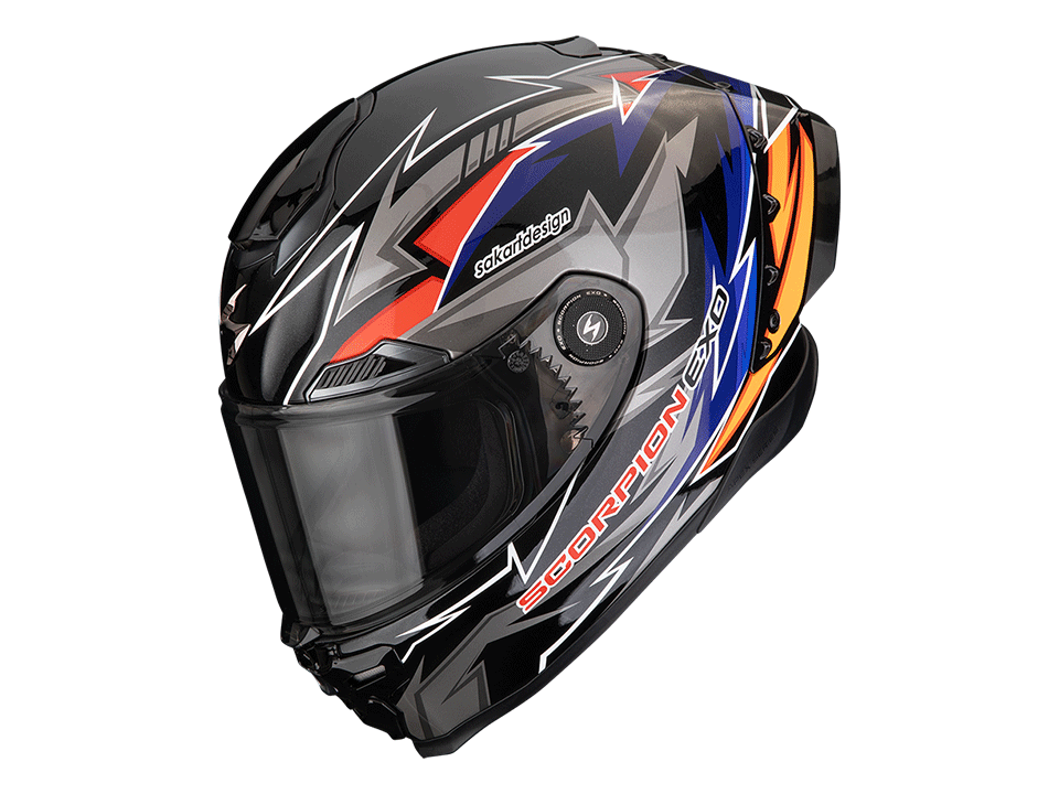Scorpion Integralhelm EXO-RACE AIR Kobra Blau Orange