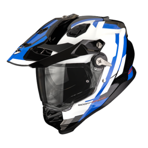 Scorpion ADF-9000 Air Patrol Enduro Helm Schwarz Weiß Blau