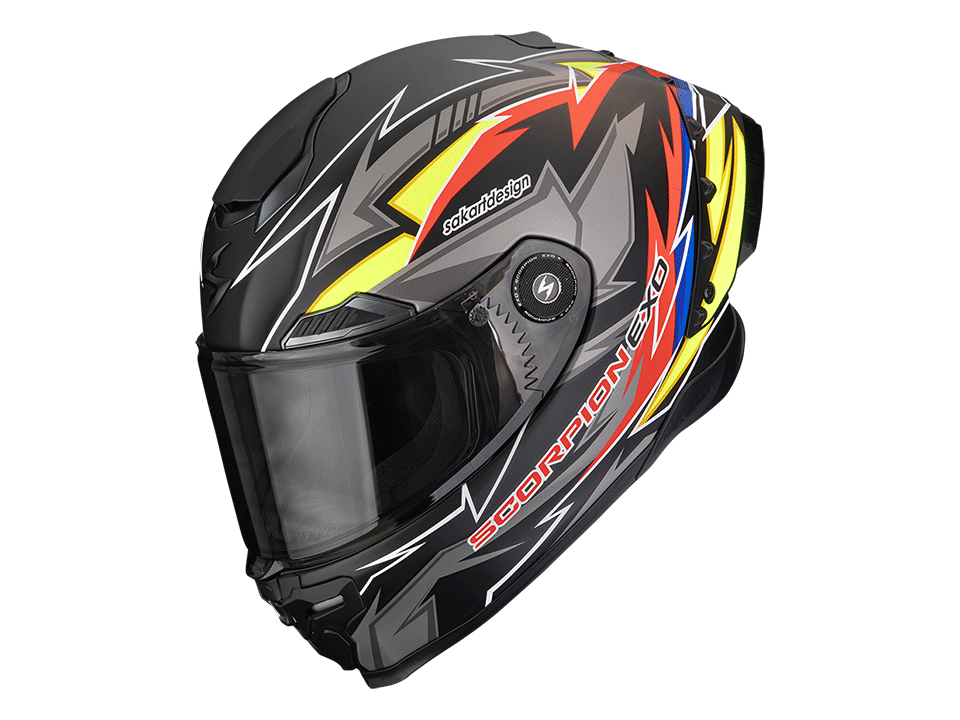 Scorpion Integralhelm EXO-RACE AIR Move On Schwarz Rot Gelb